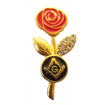 BT Rosa Vermelha com Esquadro e Compasso