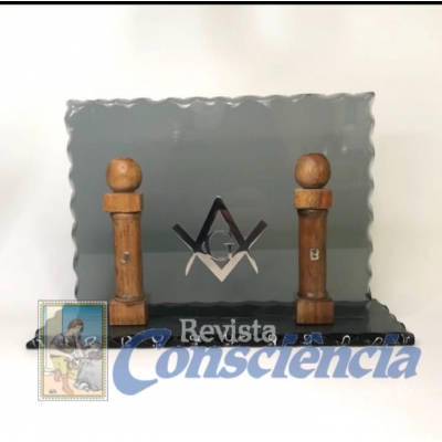 COLUNA NO VIDRO,PARA MESA.
