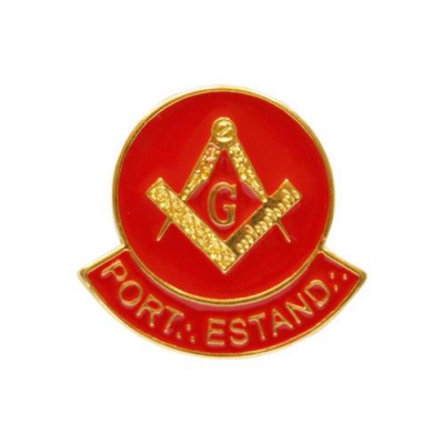 Porta Estandarte - Esquadro e Compasso Vermelho
